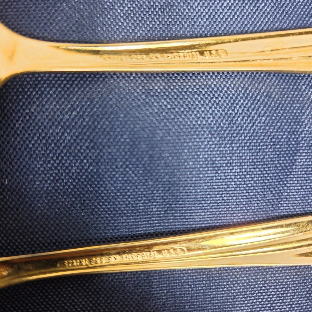 Stainless by Imperial U.S.A Gold Plated Spoons set of 11